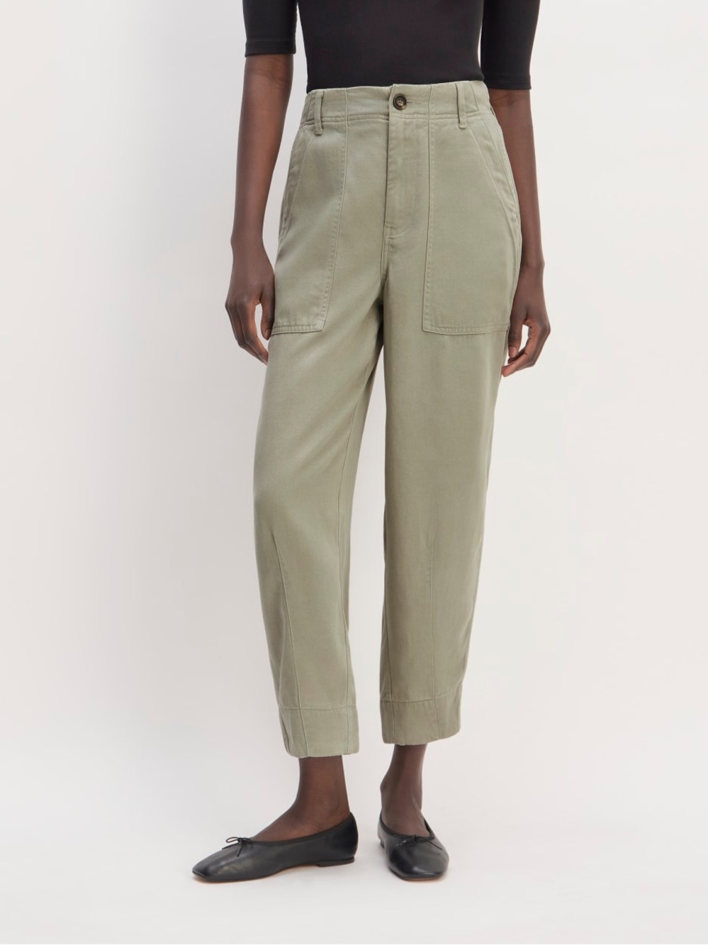 Everlane Size 0 The Tencel Utility Pant in Buttersoft - Sage Green